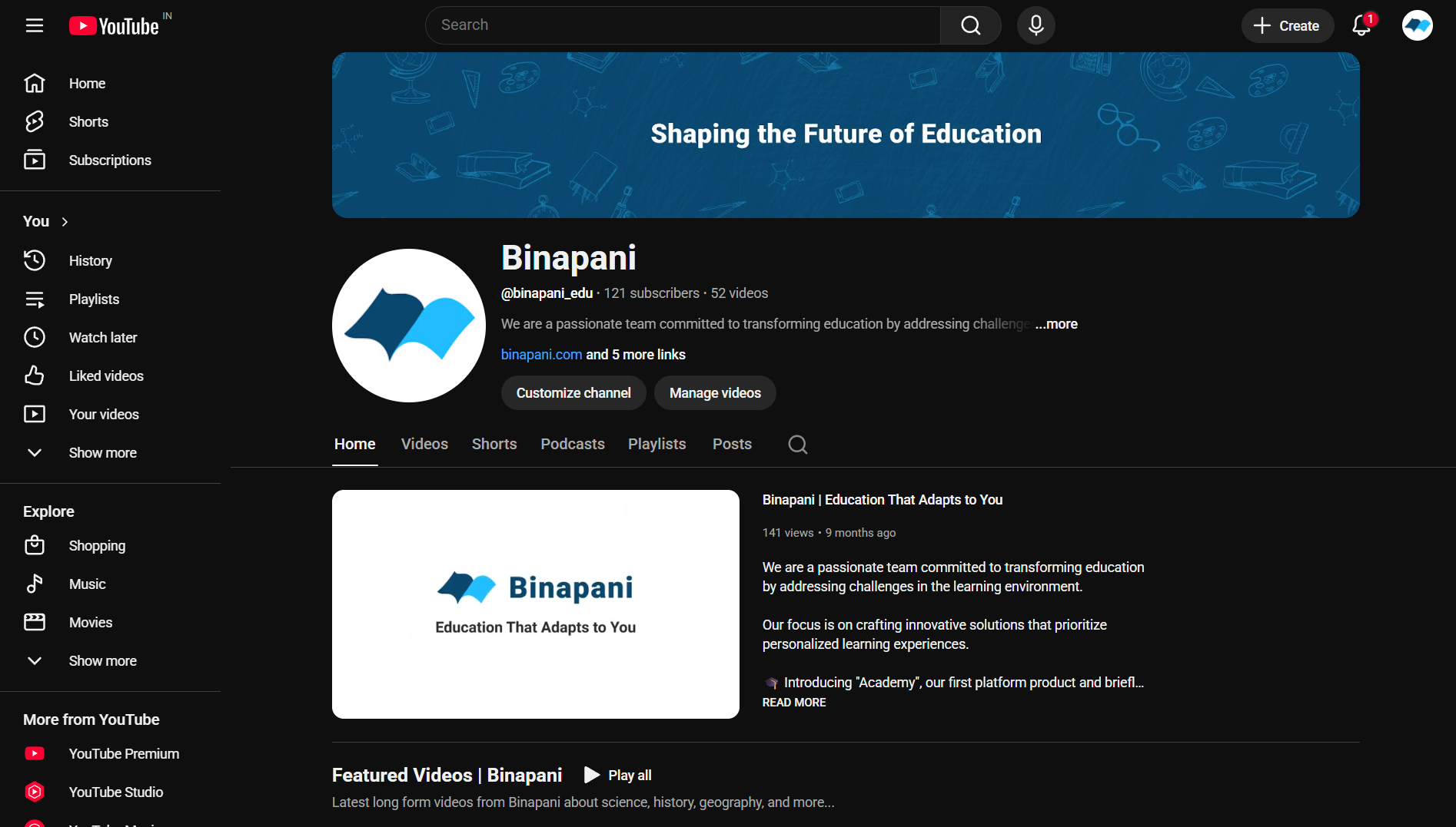 Binapani YouTube Channel illustration